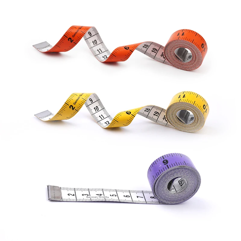 Fniiva 3pcs 1.5M colorful ruler Body Measuring Tape Ruler Sewing Tailor Tape Mini Seamstress Measure Soft Flat Centimeter