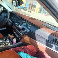 For BMW 5 Series GT F07 2010-2019 Suede Leather Dash Mat Dashboard Cover Pad Sunshade Dashmat Carpet Accessories 528i 535i 550i