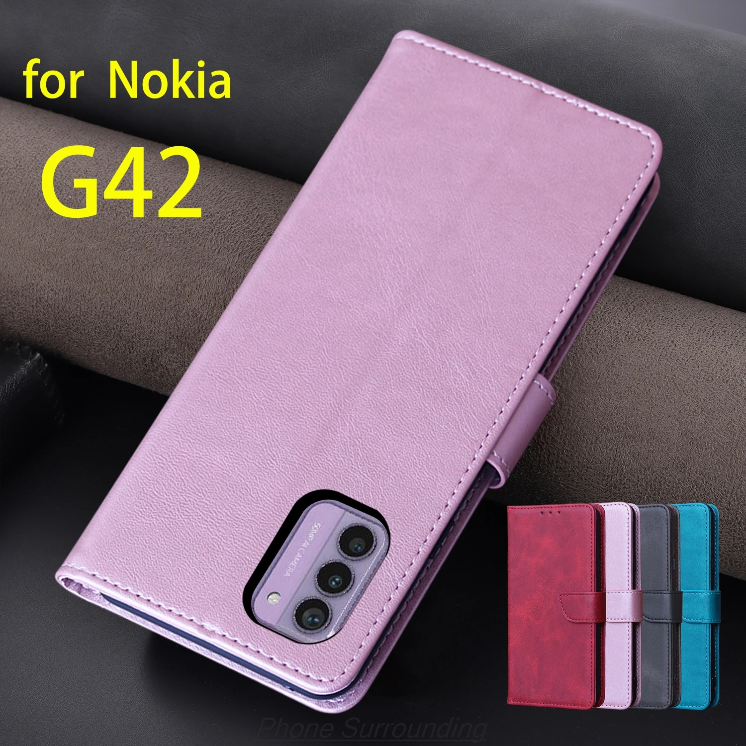 Wallet Flip Cover Pu Leather Case for Nokia G42 5G Card Holder Phone Bags Protective Holster Capa Fundas Coque