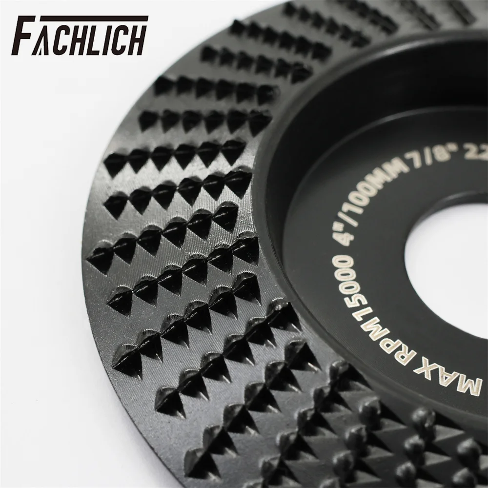 Imagem -03 - Fachlich Madeira Moagem Roda Cup Milling Disc Carving Perfil Plain Bevel Bowl Ferramenta Abrasiva Angle Grinder 1pc