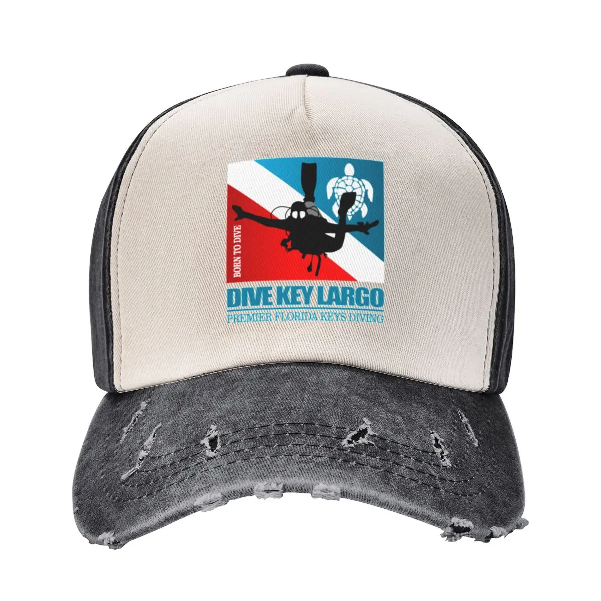 Dive Key Largo (DF2) Baseball Cap Hat Beach custom Hat Mountaineering Golf Cap Girl'S Hats Men's