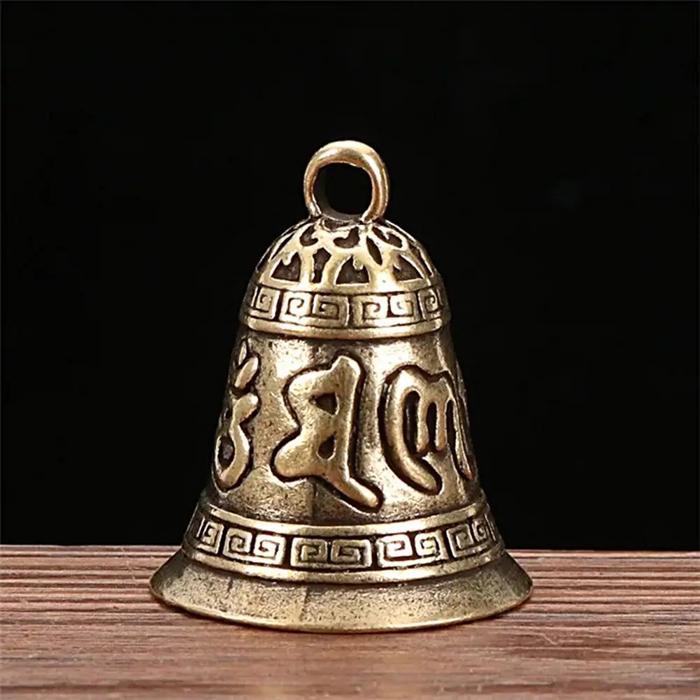 Bell Ornament Sturdy Old Bronze Bell Chic Ornaments Gadgets  Durable Antique Brass Pendant