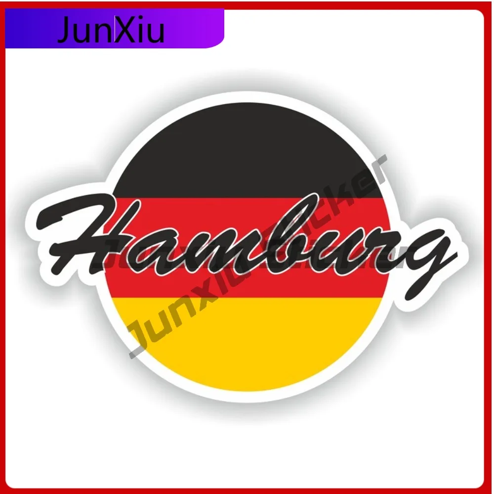 

Hamburg City Germany Flag Vinyl Decals Graphic V125 Motorcycle Stickers Cover Scratch Sticker Camping Car Decoration Camper Suv