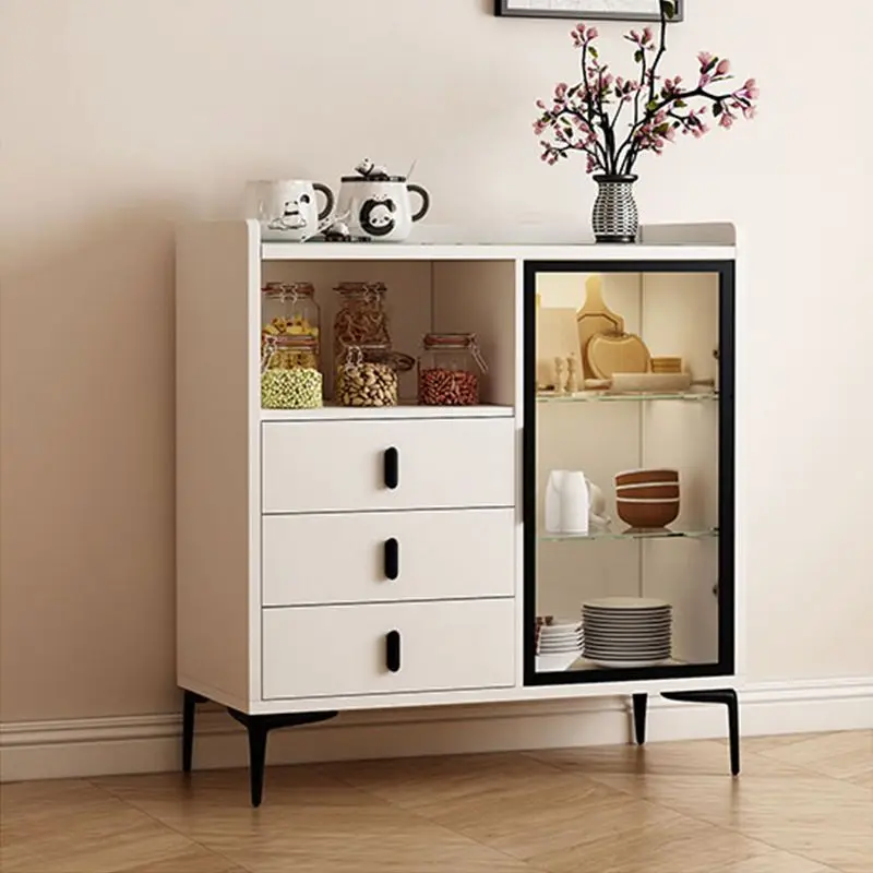 

-For Dining Room Wine Storage Cabinet Kitchen Tableware Cabinet Living Room Office Tea Shelf Country Style A430792&