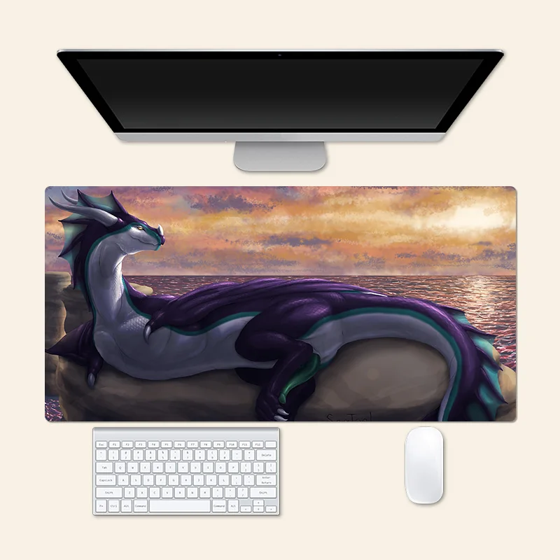 Aevere Western Dragon Anime Large Mouse Pad PlayMat Office Mousepad Game Creative Desk Gaming Mat