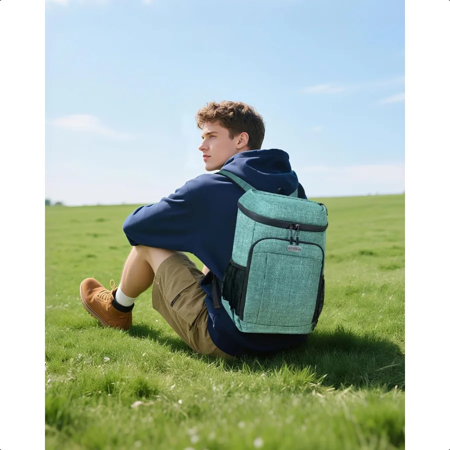 Zaino più fresco Borsa termica morbida isolata per zaino da 30 lattine a tenuta stagna