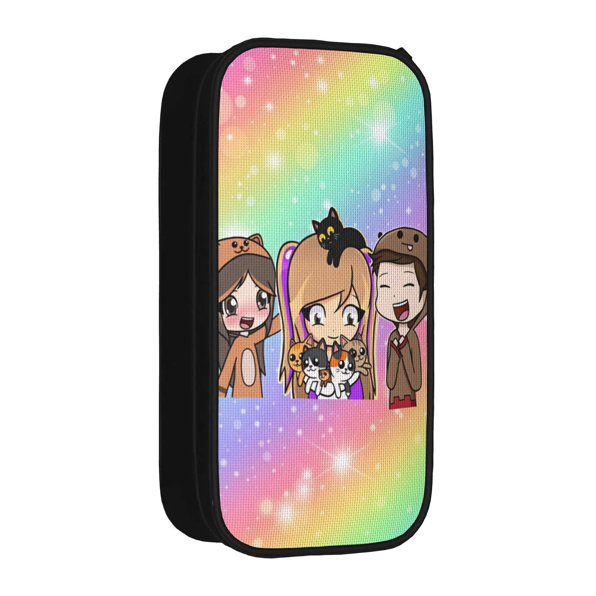 Lyna Vallejos Pencil Case  Double Layer Pencil Box Boy Girl Lovely Large Capacity Back To School Pencil Cases Supplies