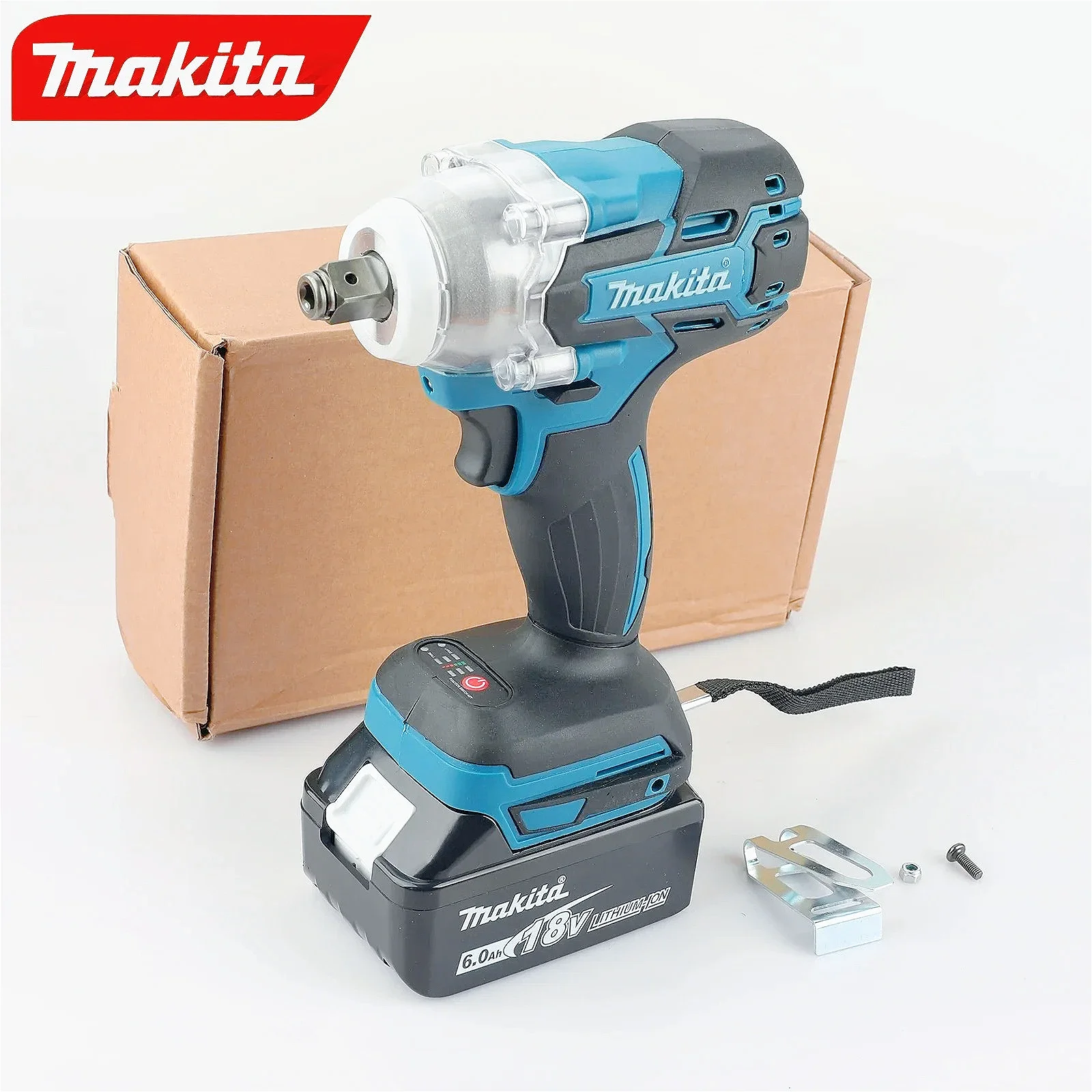 

Rechargeable Electric Wrench with Brushless Motor 280N.m High Torque 1/2" Socket for Auto Repair And Mechanical Work