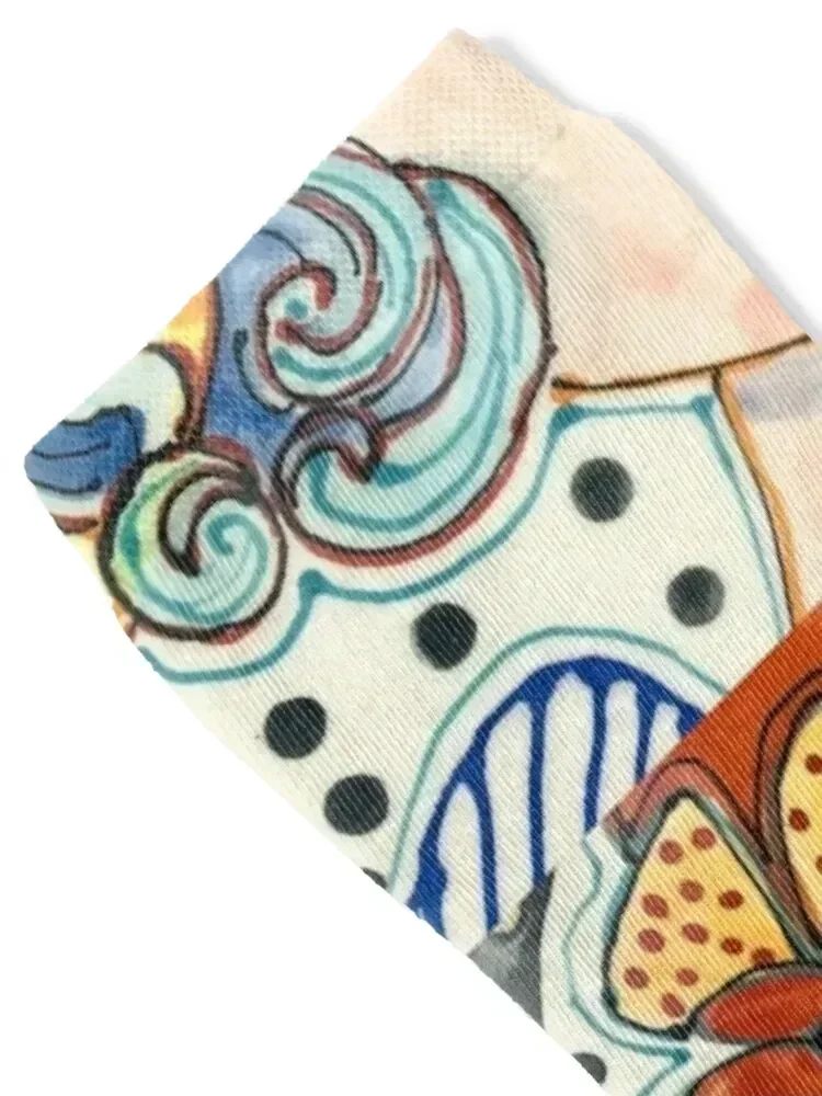 Girl and her Cat Socks halloween floral custom gift Socks Man Women's