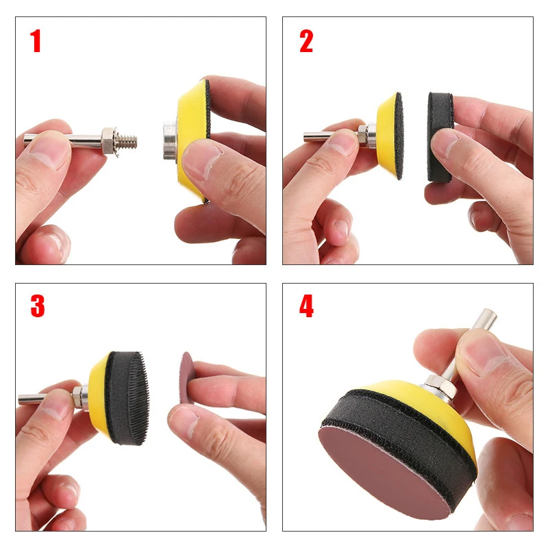 Novo Conjunto de 100 Discos de Lixa de 2 Polegadas para Furadeiras e Ferramentas Rotativas com Placa de Suporte, Inclui Lixas de Grãos 80-3000