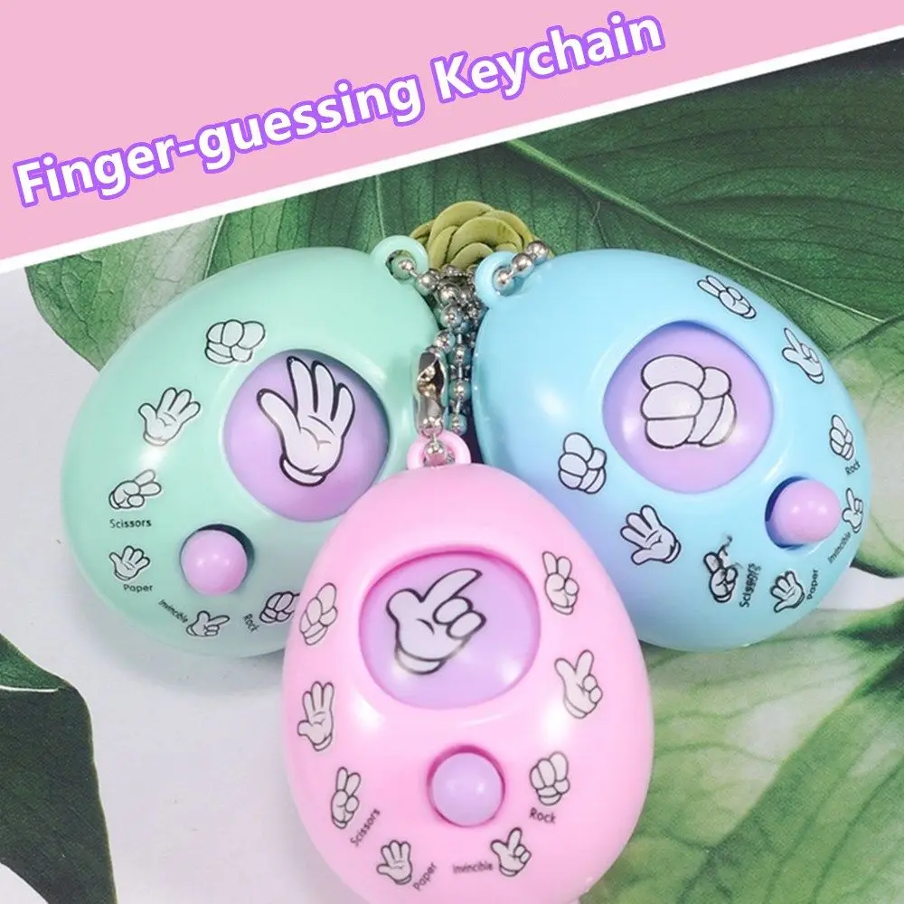 Wedding Gifts Funny Baby Shower Pendant Birthday Key Chain Kids Toys Finger-guessing Egg Rock Paper Scissors