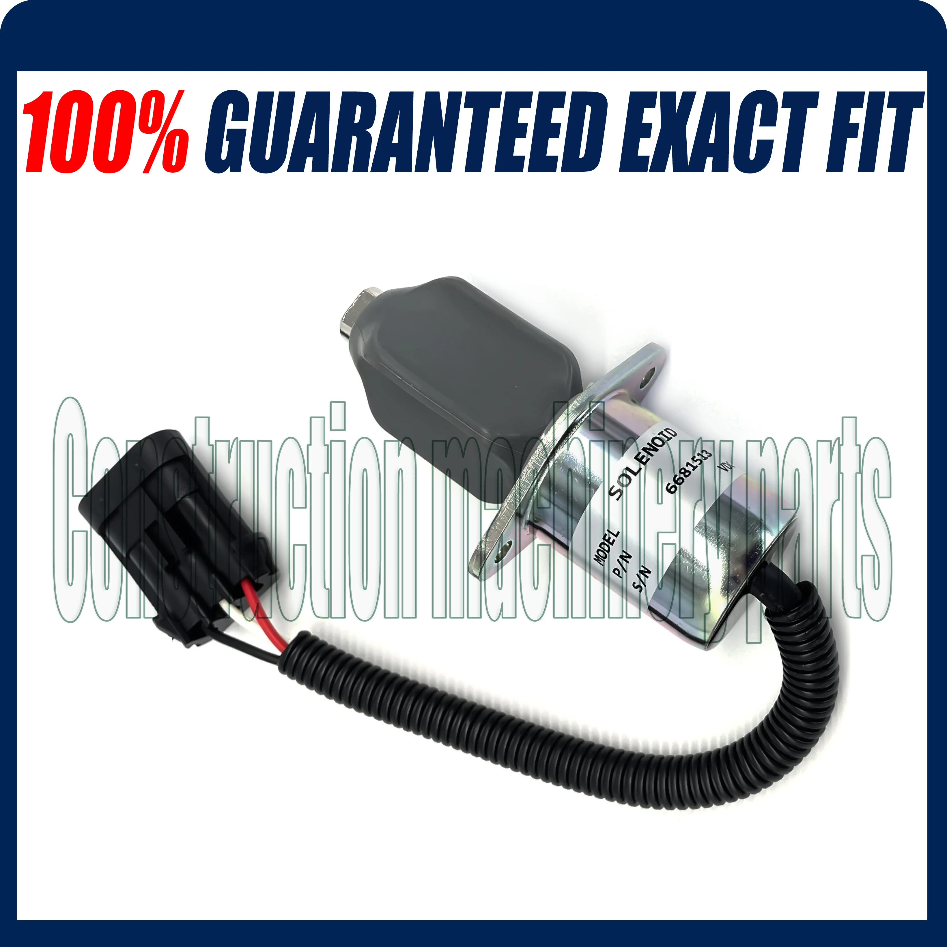 New 12V Fuel Shut Off Solenoid For Bobcat 773 763 753 751 743 643 7753 S150 S160 6681513