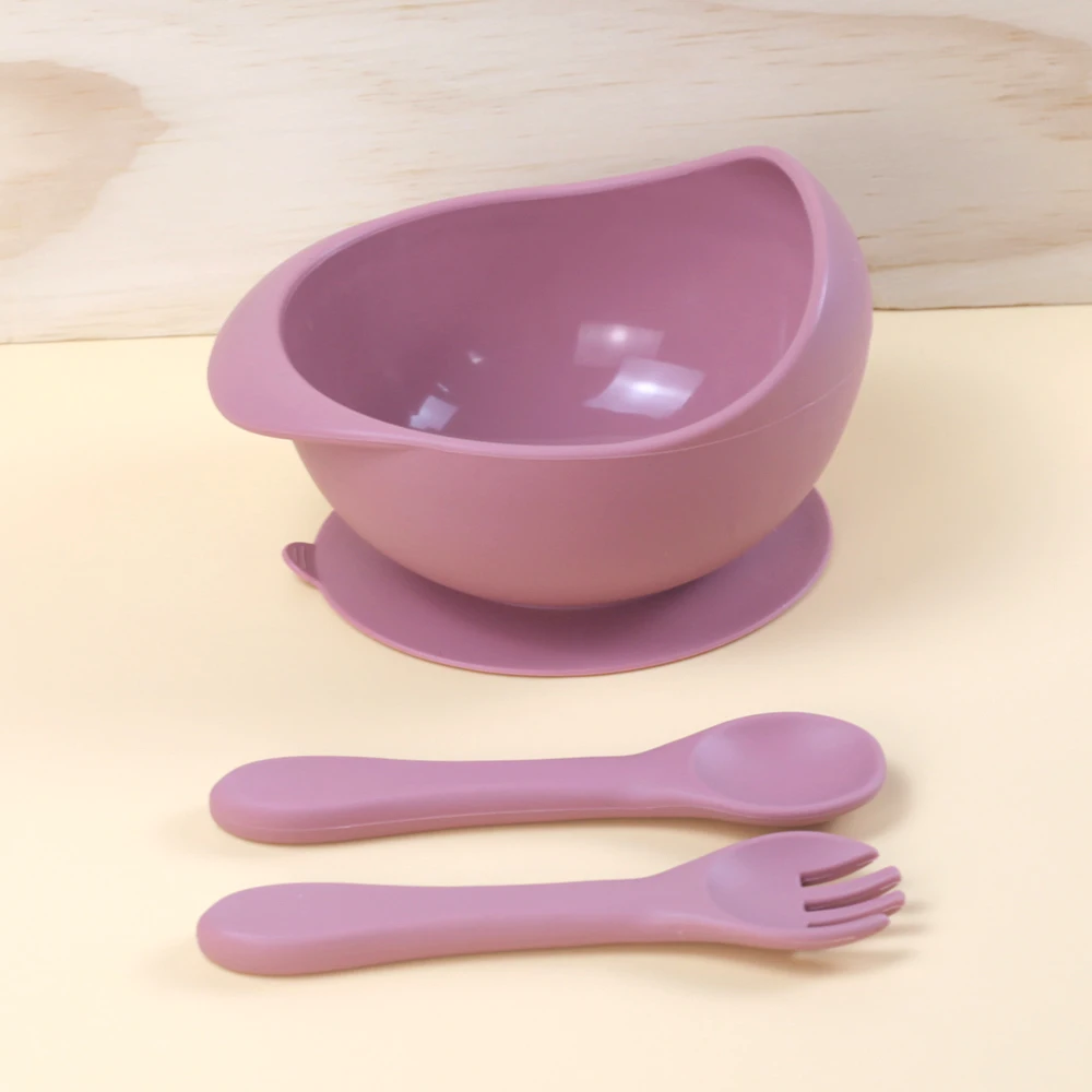 

Набор для кормления ребенка, силиконовая миска, ложка и вилка, детские силиконовые миски с присоской, посуда для самостоятельного кормления первой ступени, для младенцев
