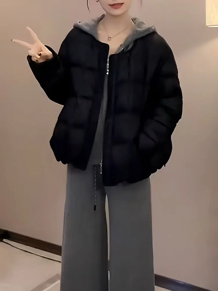 

Slimming ort Puffball down Cotton Jaet Women's Thiened Warm Winter New Sle Faionable Cotton Coat Outerwear