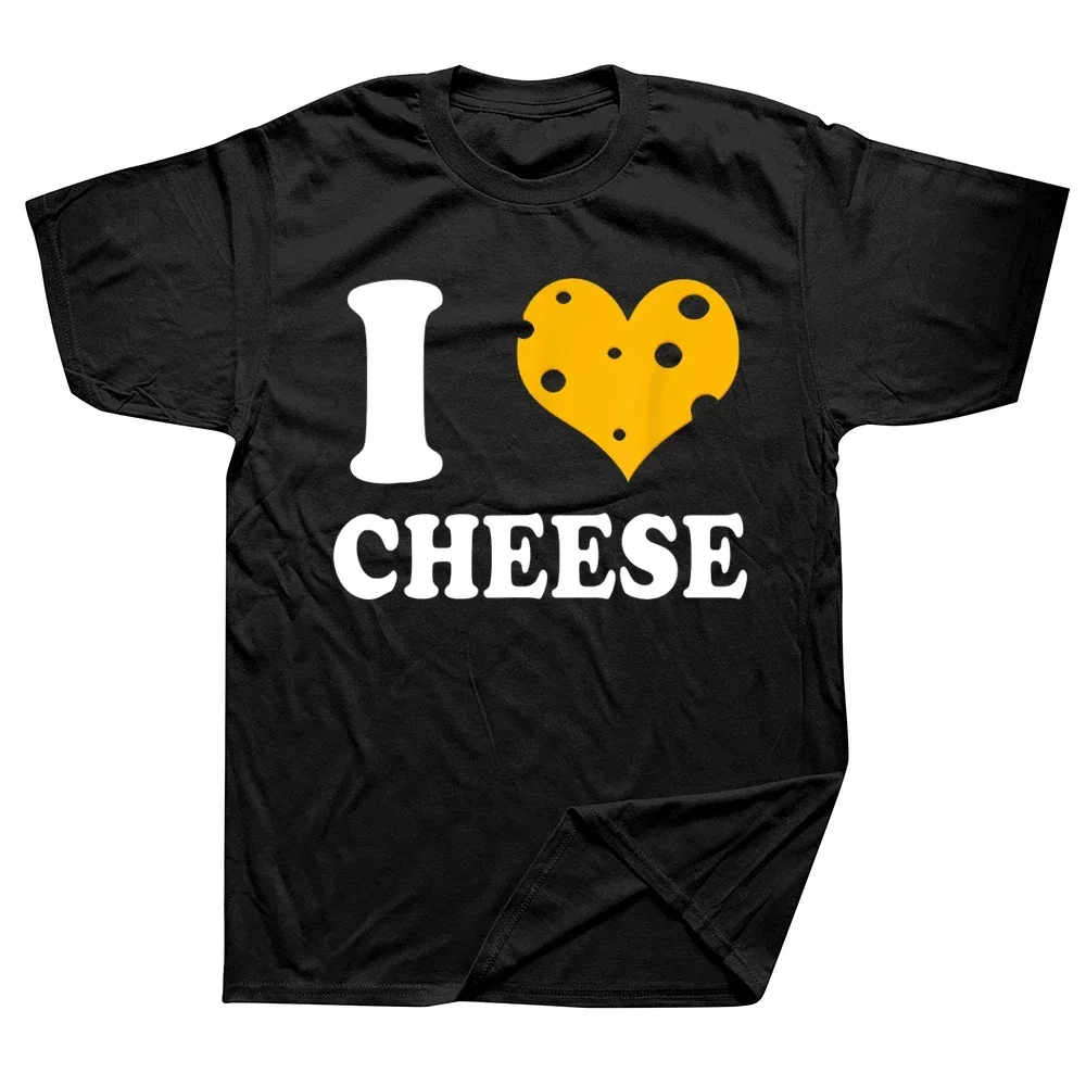 manica corta regali di  Divertente I Love Cheese Heart magliette T-shirt stile estivo abbigliamento uomo Graphic Streetwear