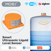 MOES Tuya WiFi/Zigbee Smart Ultrasonic Liquid Level Sensor Water Tank Monitor With RealTime Alarm Notification APP RemoteControl