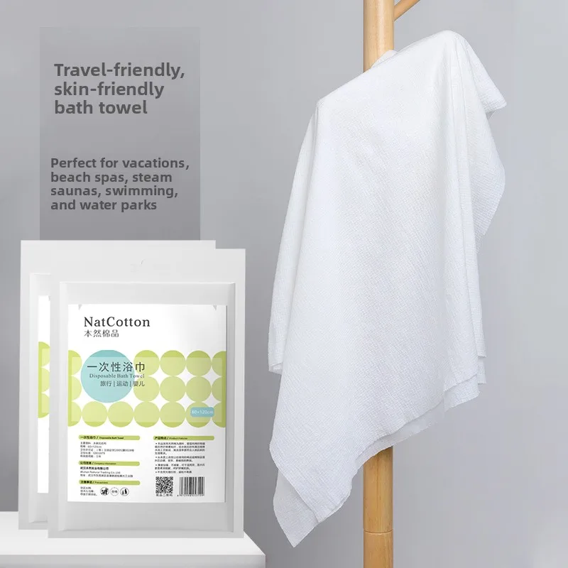 

Thiened Large Disposable Bath Towel Pure Cotton Bath Towel Portable Busin Travel Home Use Guest Towel for Traveling