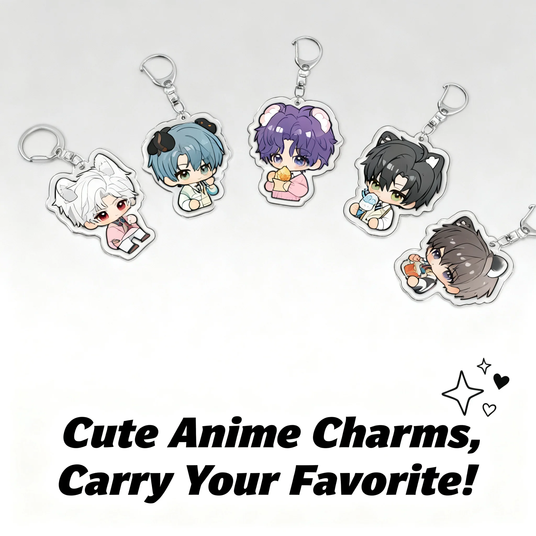 

Re Shen Shen Xing Hui Anime Acrylic Keychain Love Deep Space Backpack Cute Pendant Layered Design Character Merchandise