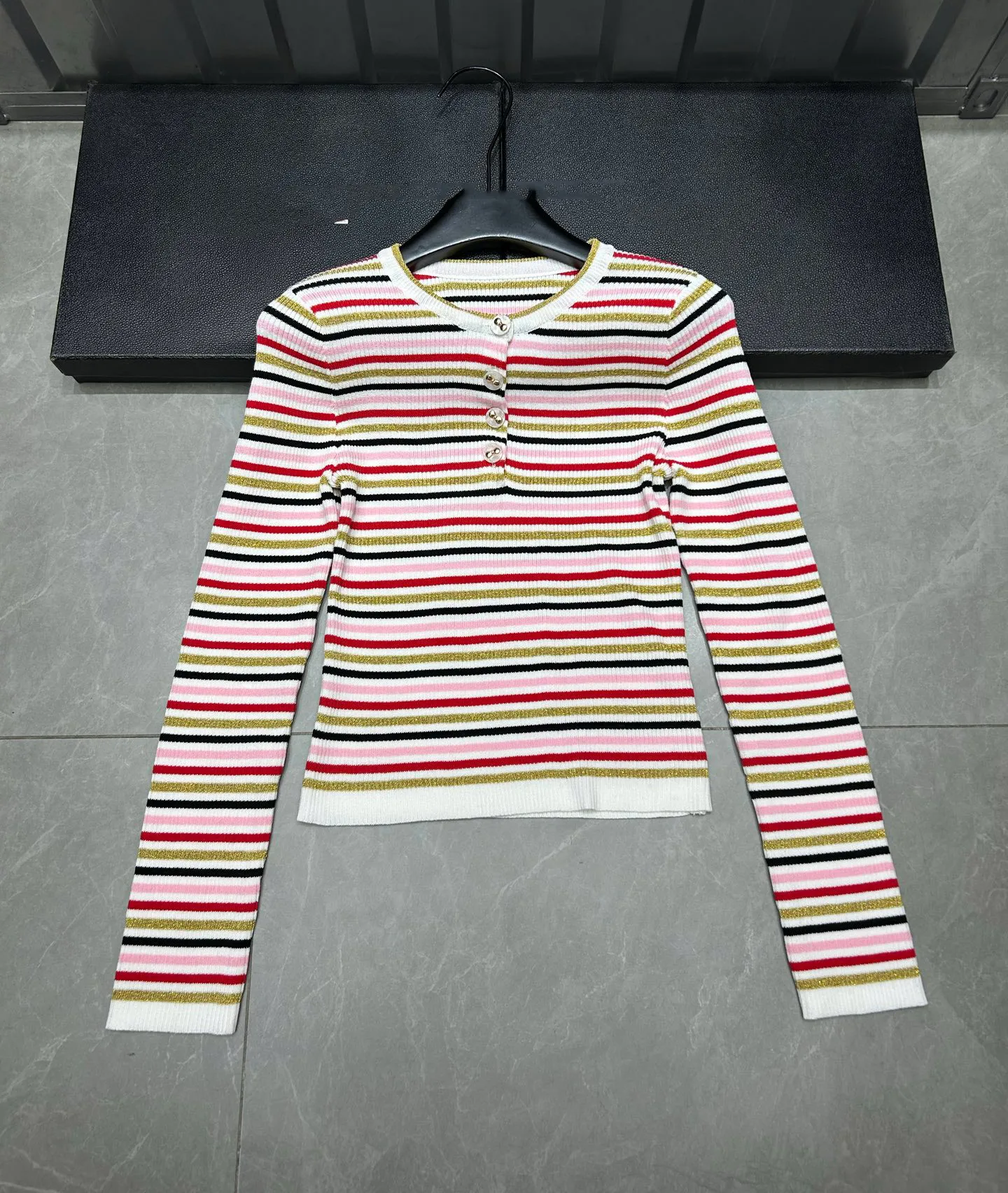 

Весенне-осенняя одежда Y2k, женский вязаный свитер, топы, полосатая футболка с длинными рукавами, корейский модный пуловер, джемпер F438