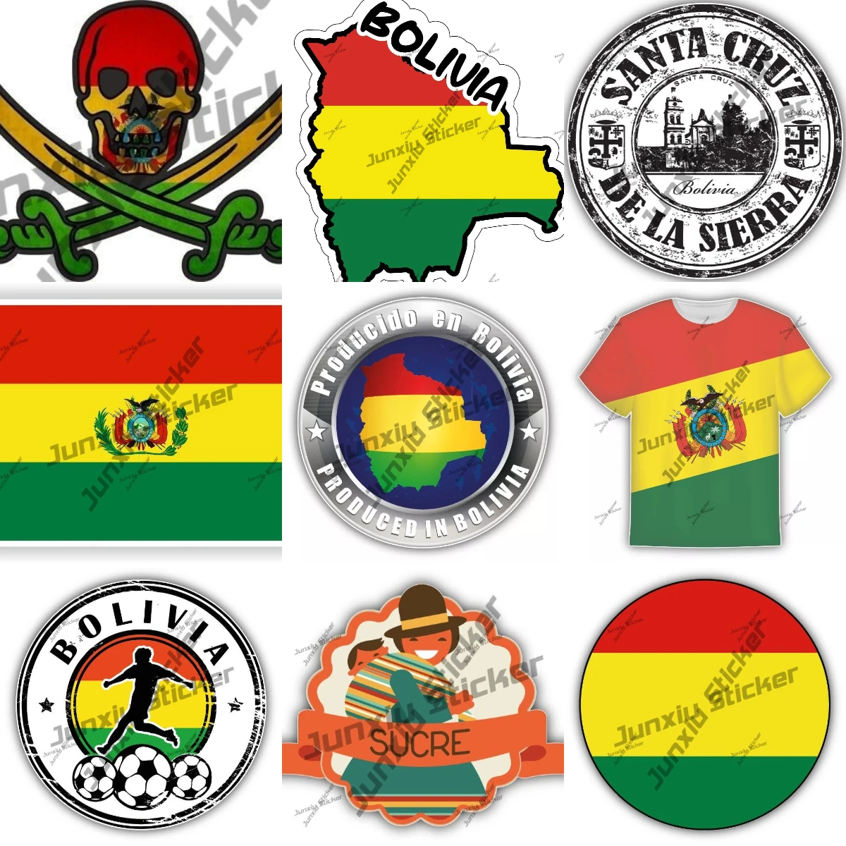 

Bolivia Coat Of Arms Map Silhouette Bolivian Soccer Team Round Seal High Resolution Quality Waterproof Sticker Accesorios Para