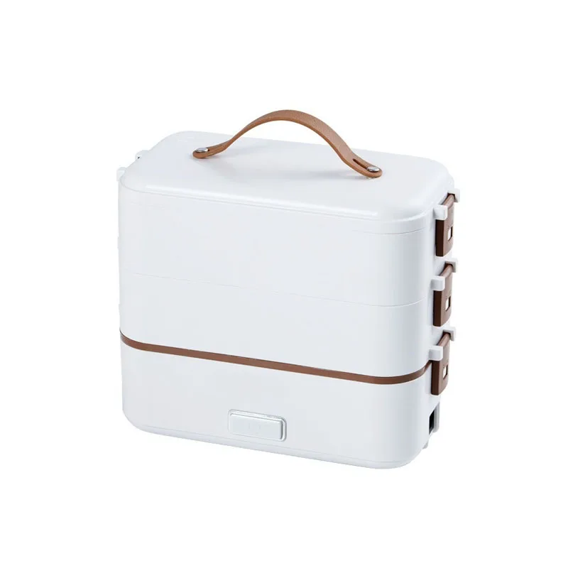 

Home Office Electric Lunch Box School Work Portable Food Heating Warmer Container Stainless Steel Set EU US Plug