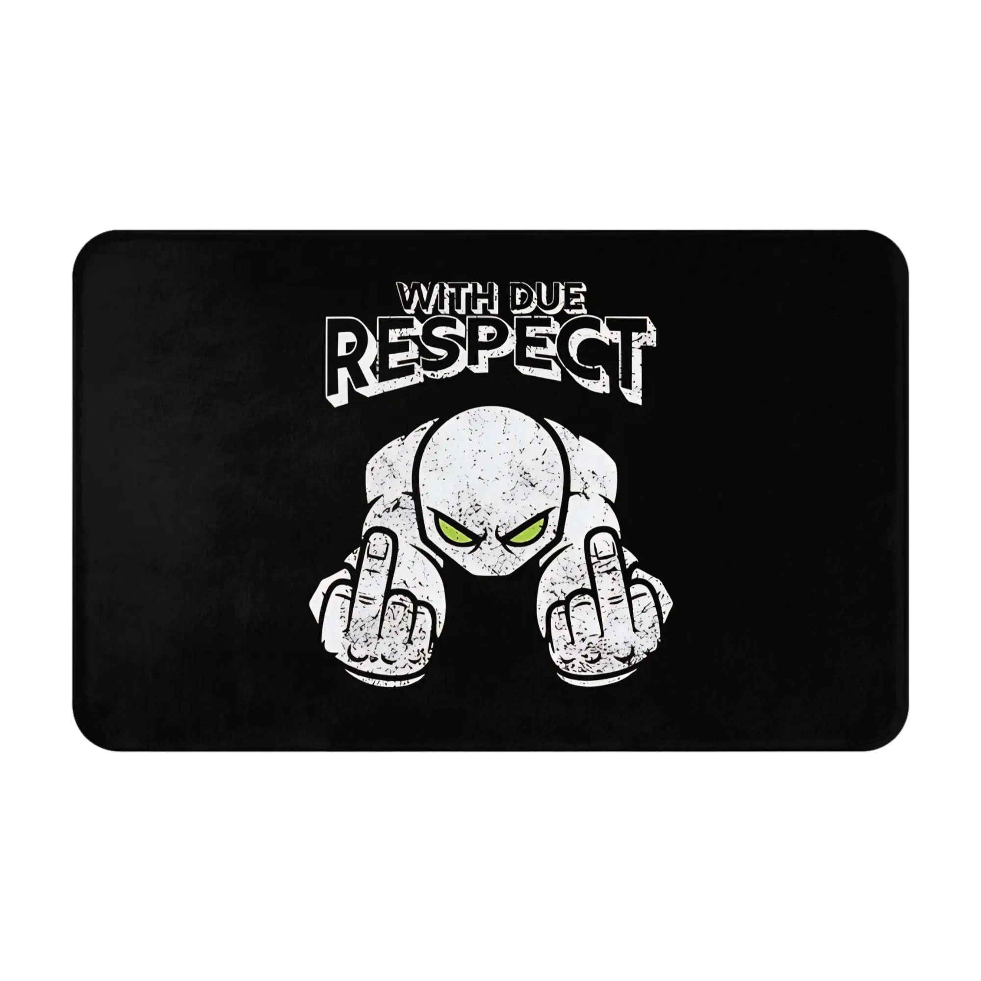 Sarcastic Alien Middle Finger Edgy Humor Decorations Bathroom Mat Alien Cat Doormat Living Room Carpet Balcony Rug Home Decor