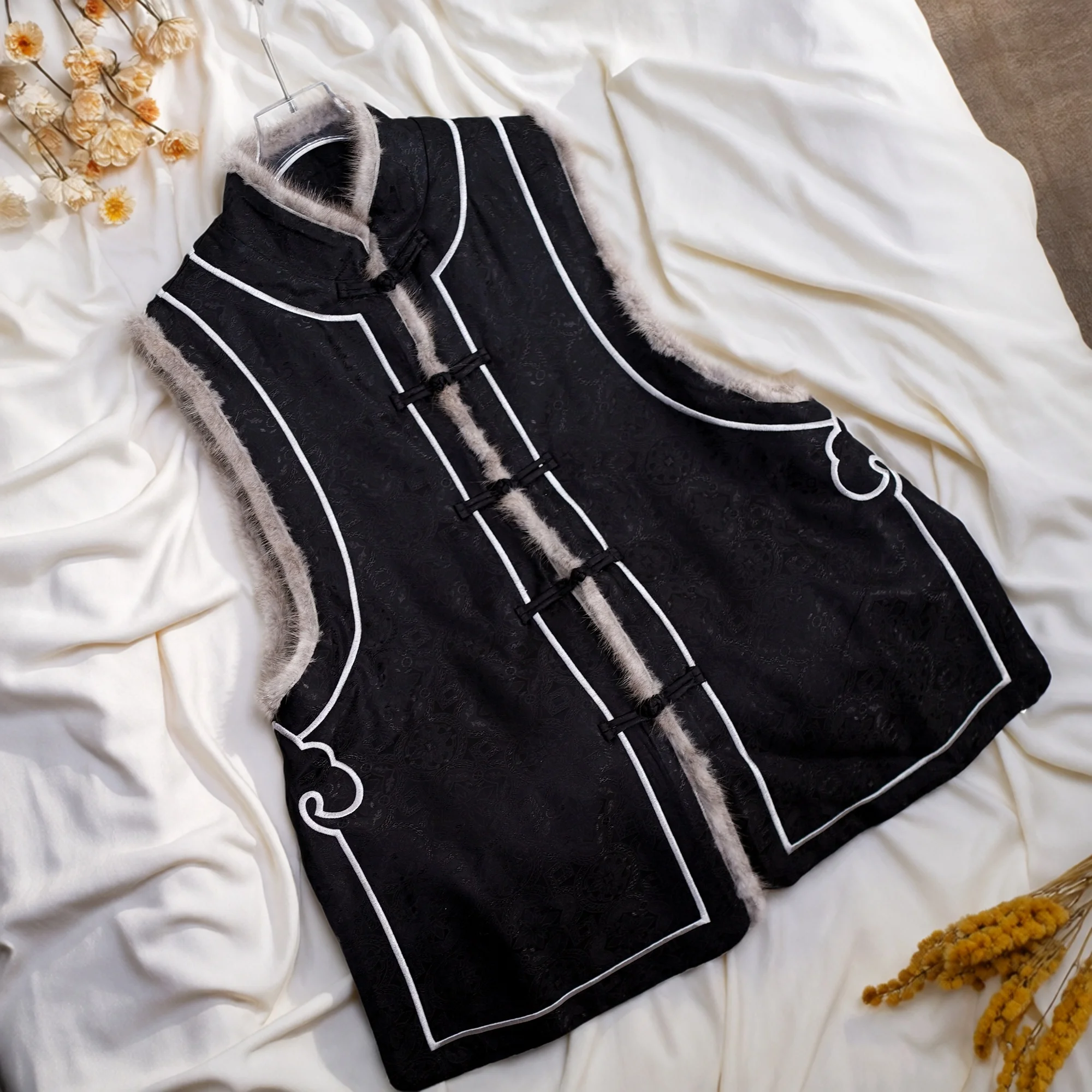 bla-thiened-–-costume-tang-retro-long-svel-jaet-pour-femmes-col-montant-en-coton-pince-en-fourrure-de-vison-gilet-mi-long