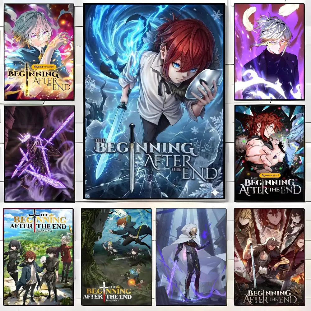 Fantasy Anime T-The Beginning After The End Poster  Self-adhesive Art Waterproof Paper Sticker Coffee House Bar Room Wall Decor