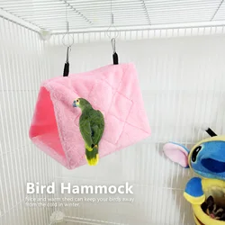 New Pet Birds Parrot Soft Warm Plush Snuggle Hanging Cave Swing Toy Cage Hammock Pet Bird Bed Decor Little Sun Warm Nest