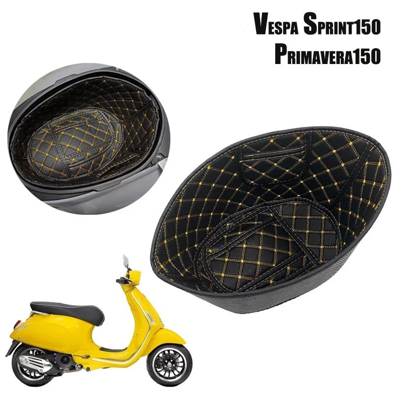

Motorcycle PU Rear Trunk Cargo Liner Protector Seat Bucket Pad for Vespa Sprint150 Primavera150 accessories