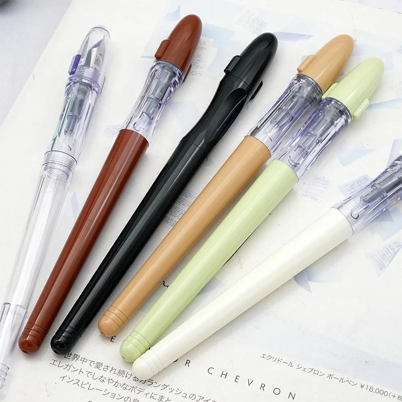 Japan Bakelit Transparenter Füllfederhalter Makronen Schönes Briefpapier wird mit 6-Tintenkapsel geliefert – Detail 4