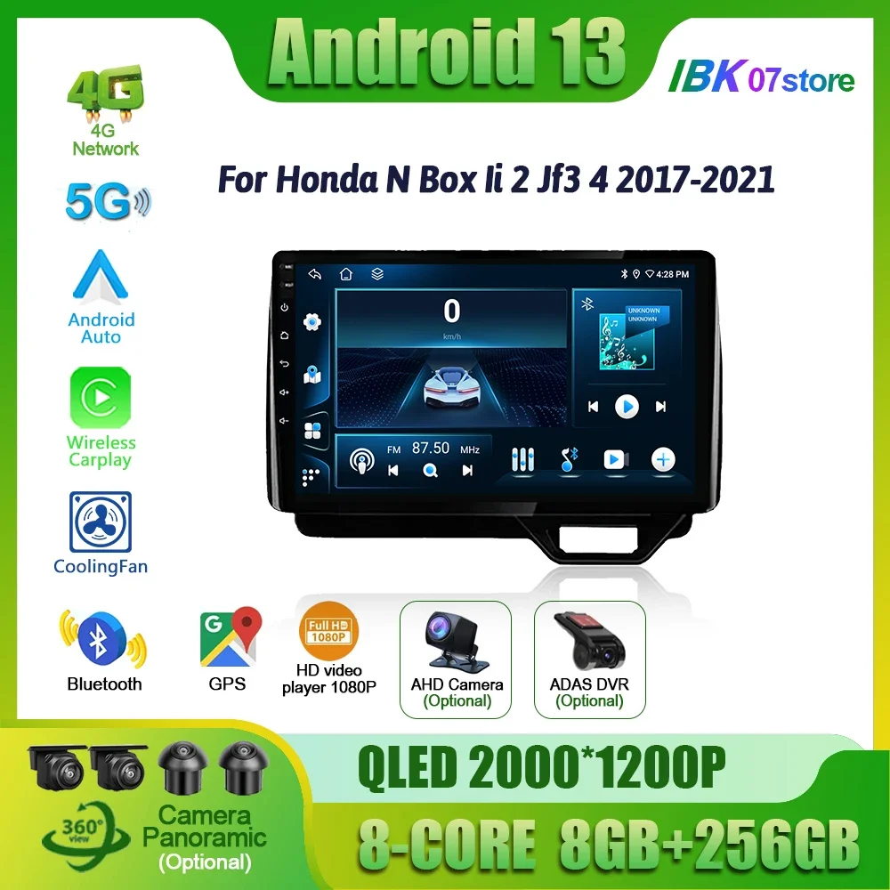 

Android 14 For Honda N Box Ii 2 Jf3 4 2017-2021 Car Radio Multimedia Navigation Wireless BT CarPlay 4G GPS Stereo Touch Screen