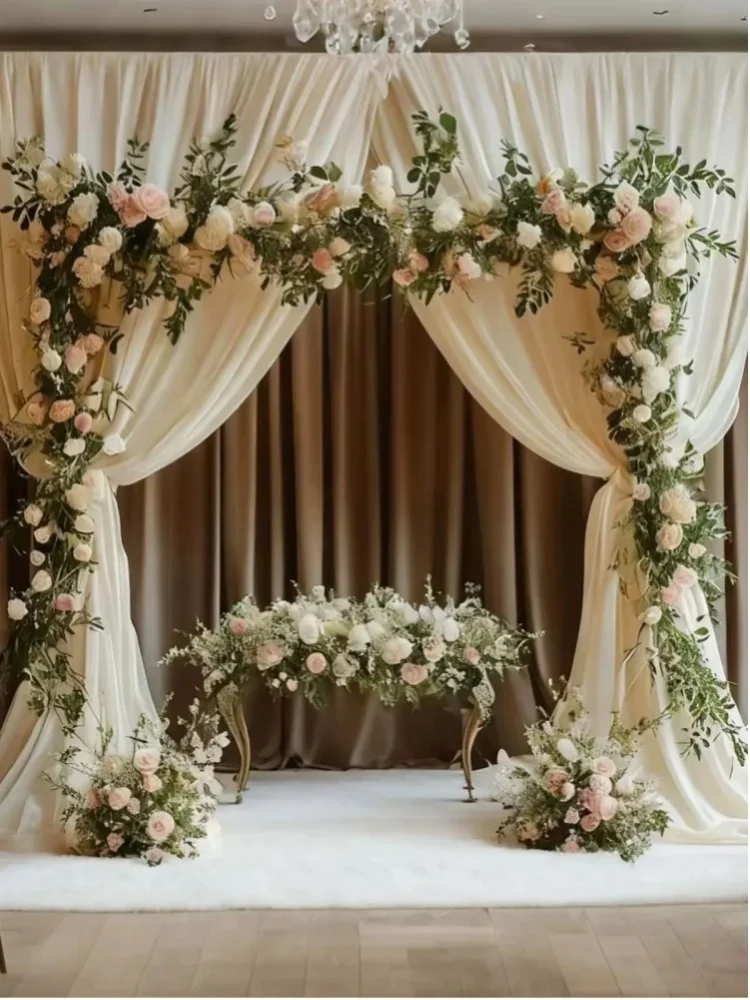 2 SZT. Złoty Metalowy Kwadratowy Stojak na Łuk Balonowy 1,5×2M/2×2M Wielokrotnego Użytku Rama Tła Ślubnego na Urodziny, Baby Shower, Boże Narodzenie, Dekoracja Ogrodu — 2