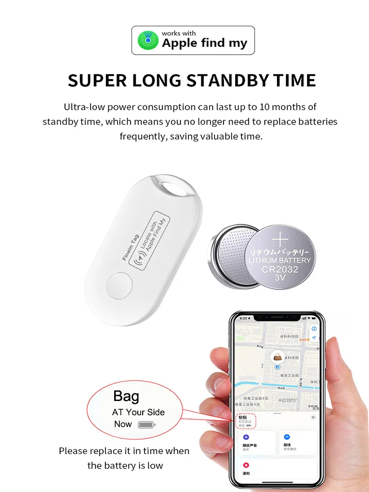 Mini GPS Bluetooth Tracker Smart Tag Global Locator For Apple Find My Anti-lost Finder Locator For Keys Wallet Car Pet Luggage