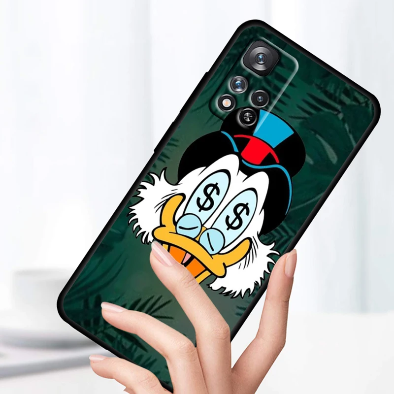 McDuck Scrooge Cool For Xiaomi Redmi Note 12 10 11 9 Pro Plus Speed 11E 11S 10S 9T 8 5G Black Phone Case Cover