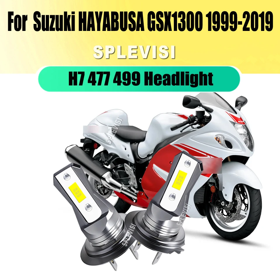 

H7 45W LED Headlight Lamps - Safe Winter & Dark & Night Driving For Suzuki HAYABUSA GSX1300 1999 2000 2001 2002 2003 2004-2019