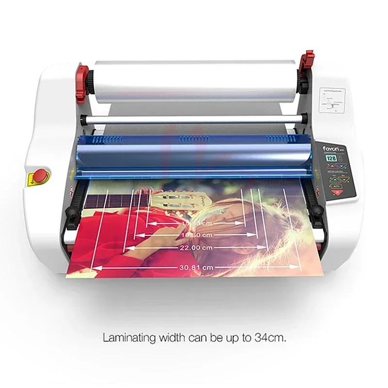 

A3 A4 Paper Laminating Machine Cold Hot Roll Laminator Four Rollers Worker Card Office File Laminator 350DL 110v/220v