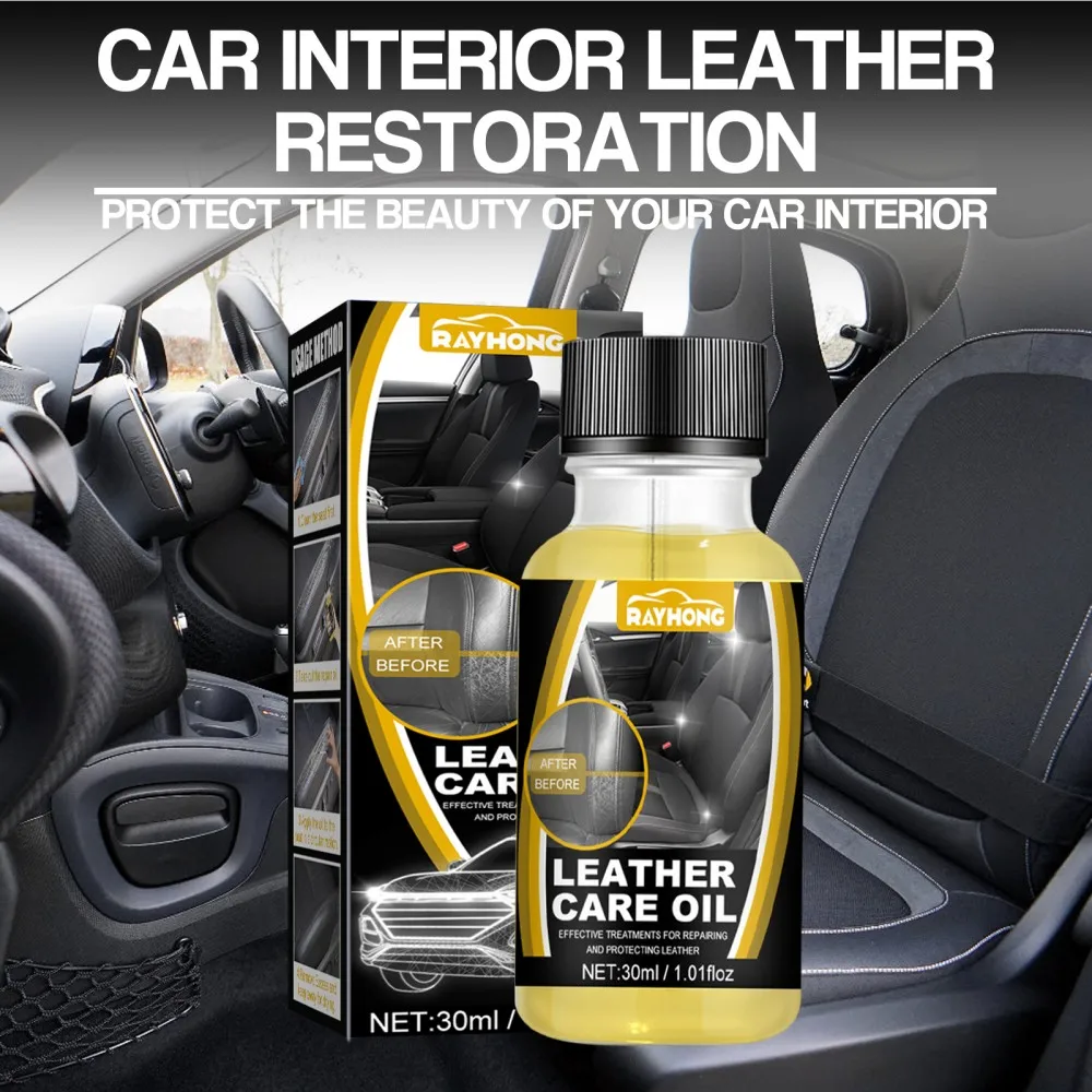 30ML Car Interior Leather Nano Coating Agent Brightening Scratch Resistant Super Water-Skid Renovation Leather Care