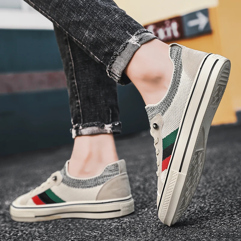 أحذية رياضية للرجال من نسج طائر ، أحذية كاجوال ، مريحة ، ناعمة ، للجري ، خفيفة الوزن ، أحذية بدون كعب بمنصة ، أحذية مشي رجالية ، موضة #6