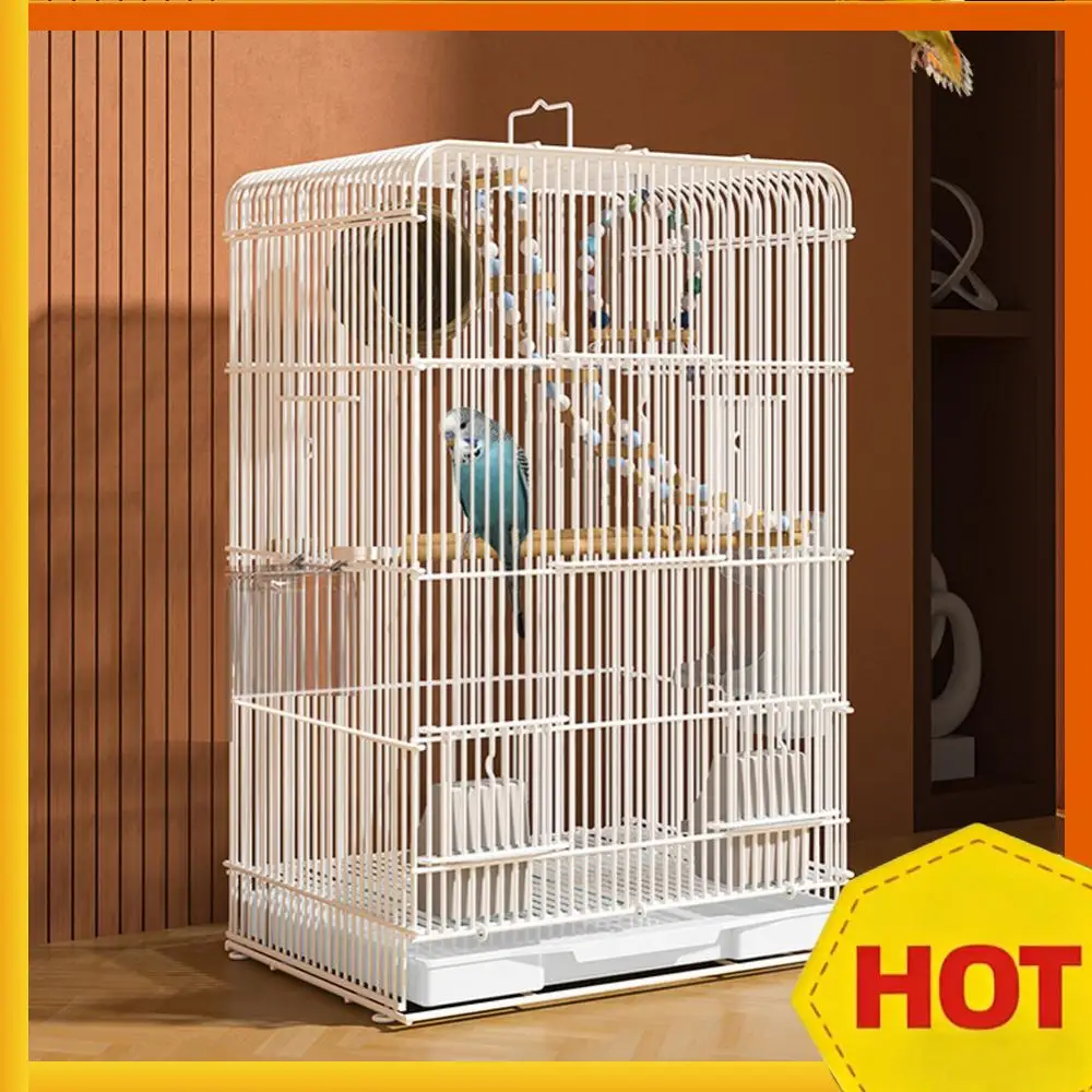 

Легкая кованая клетка для птиц с выдвижным поддоном для разведения и кормления птиц в помещении и на улице