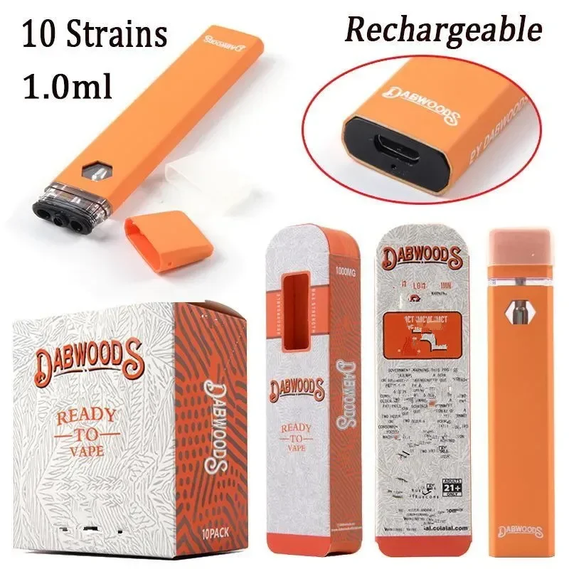 1 stücke 2 stücke Dabwoods Vape Stift 1 ml Keramik Spule Leere Pod Gerät Dicken Öl Dampf 280 mAh Batterie E Zigarette Wiederaufladbare Kits Ecig