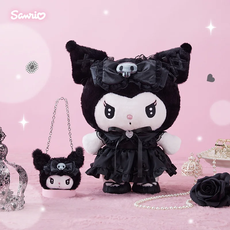 Genuine Sanrio Kuromi Melody Sweet Gift Box Set Plush Doll Cartoon Anime Kawaii Big Face Wrap Presents Adult Girl HolidayGift