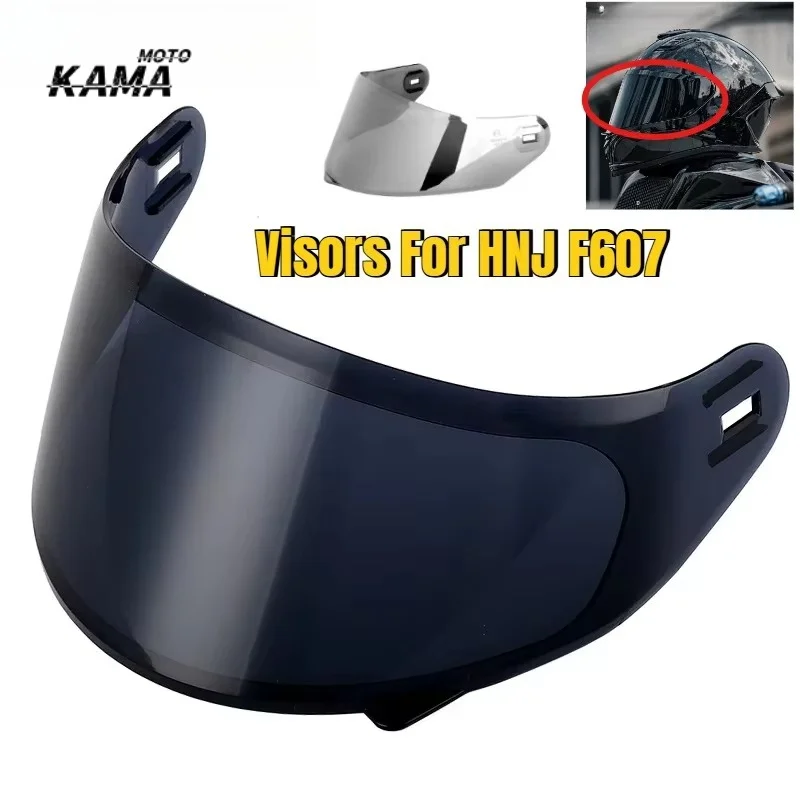 HNJ Helmet Lens Original F607 Helmet Anti Fog Lens Transparent Gold Color HNJ F607 Motorcycle Visors Helmet Accessories