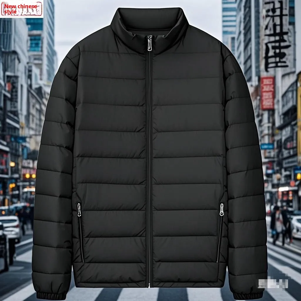 جايت رجالي رفيع للغاية من القطن خفيف الوزن مقاس كبير عصري طويل Sle عادي رفيع بدون هوديي لموسم الربيع #2