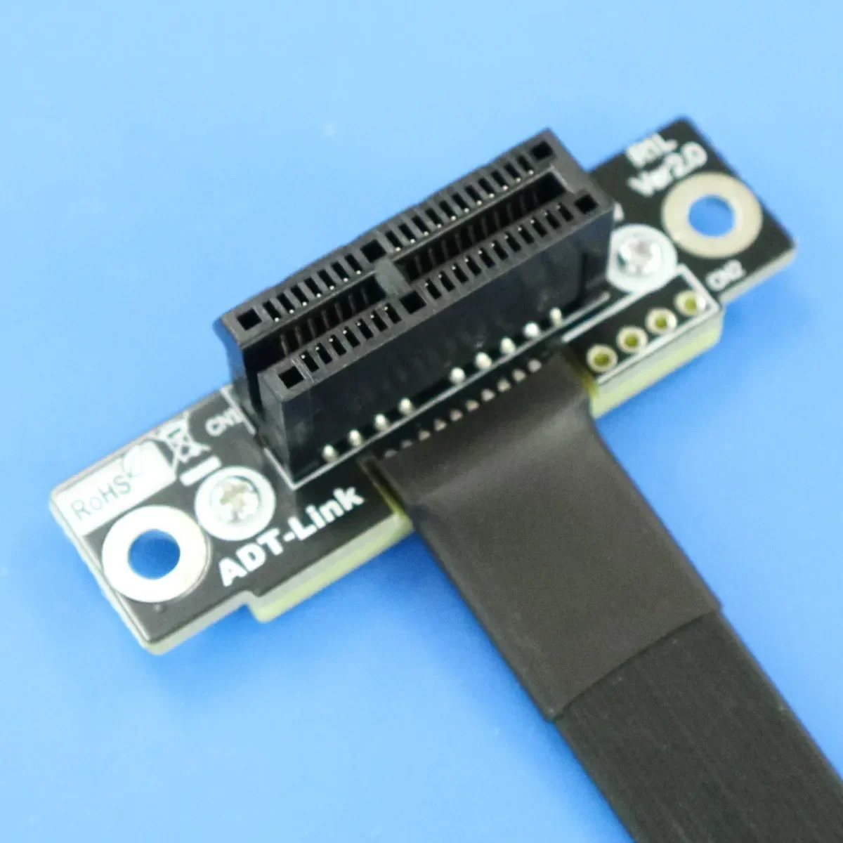 GPU/WK podwójny 90 °   Kabel przedłużający PCI-E 4.0 3.0 X1 do X1, kątowy, R11SL-TL, 4.0, 16 Gb/s, szybki adapter PCI Express 1x. — zdjęcie produktu 4