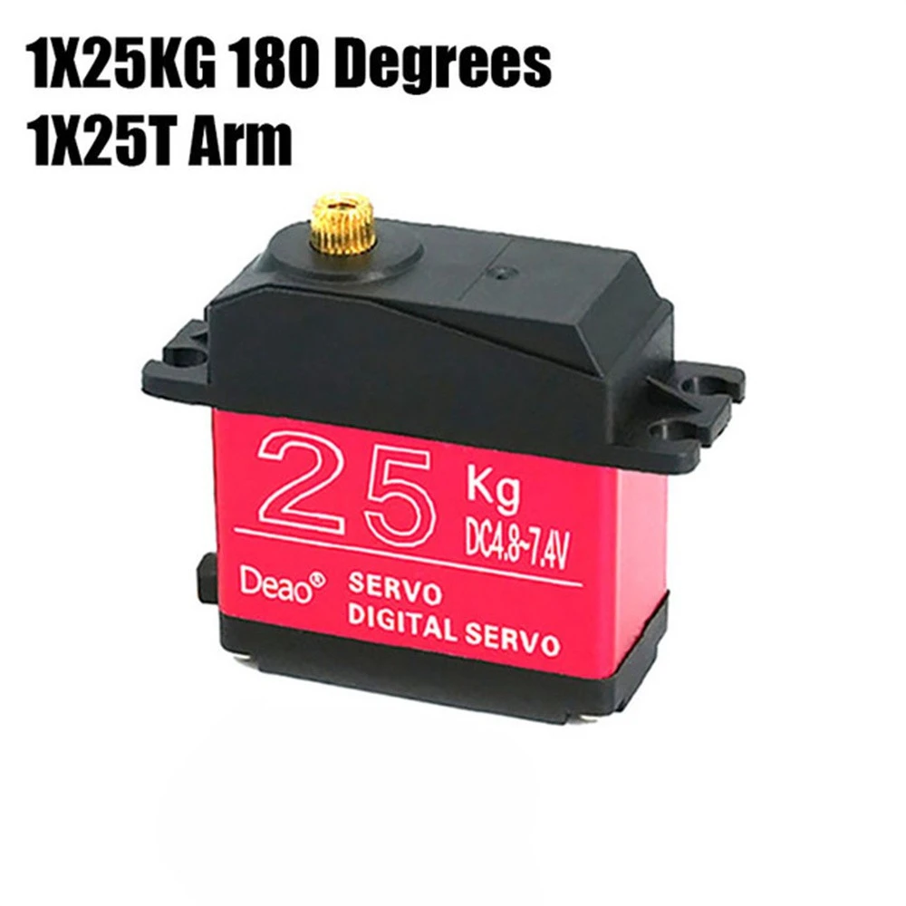 Waterproof 20KG 25KG 30KG 35KG Servo 180 Degree 270 Degree Large Torque Digital Servo Metal Gears 25T Servo Arm For RC Car Truck