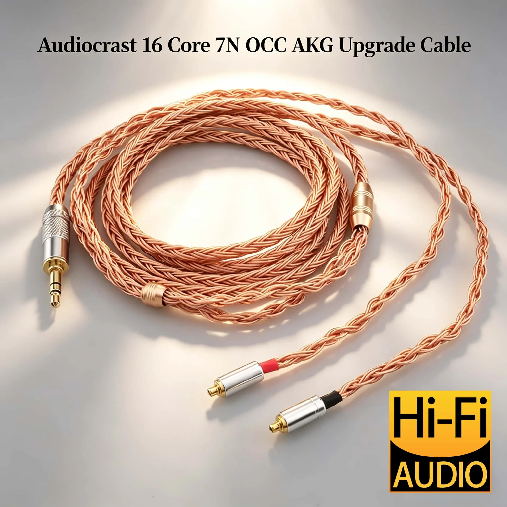 

HIFI 4.4mm 2.5mm 3.5mm XLR Balanced 16 Core 99% 7N OCC Earphone upgraded Cable For AKG N5005 N30 N40 MMCX Headphones
