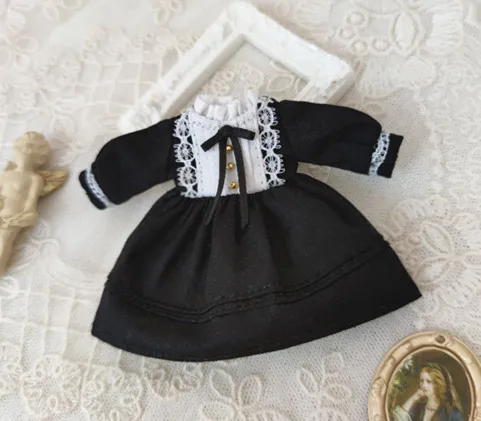 Ob11 Bjd doll  dress  Retro Solid color skirt  toy clothes 986330