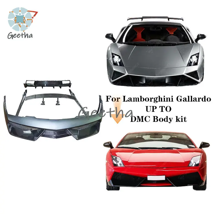 

D Style Full Carbon Fiber Body Kit for Lamborghini Gallardo High Quality Front Bumper Rear Bumper Side Skirts Spoiler Car Kit