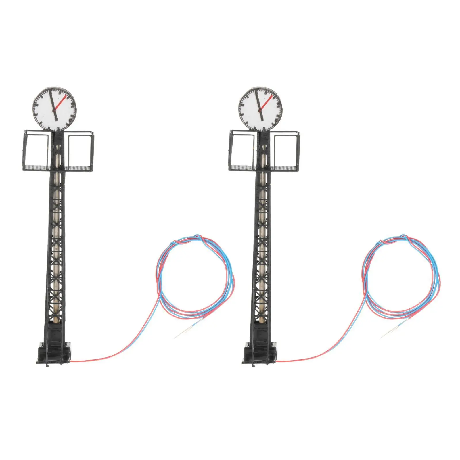 

2Pcs Model Railway Lights Building Landscape Accessories Lattice Mast Light for Fairy Garden Lighting Accessories Sand Table